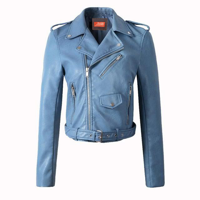 Women's Motorcycle Genuine Leather Jacket