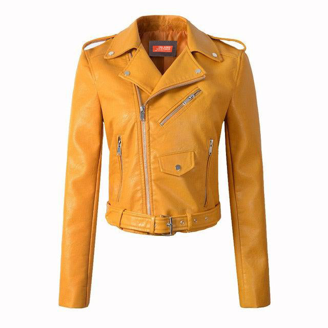 Women's Motorcycle Genuine Leather Jacket