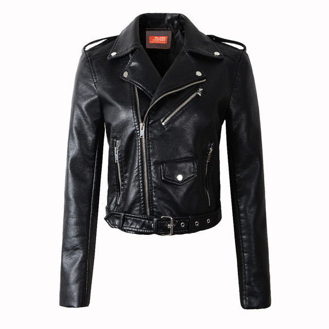Women's Motorcycle Genuine Leather Jacket