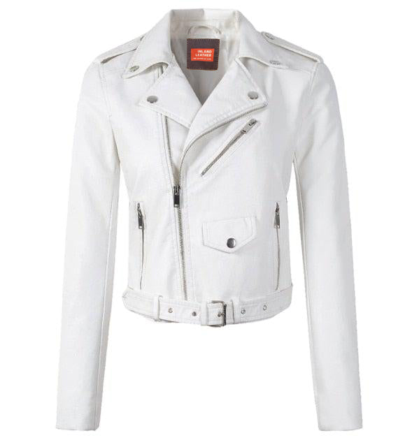 Women's Motorcycle Genuine Leather Jacket