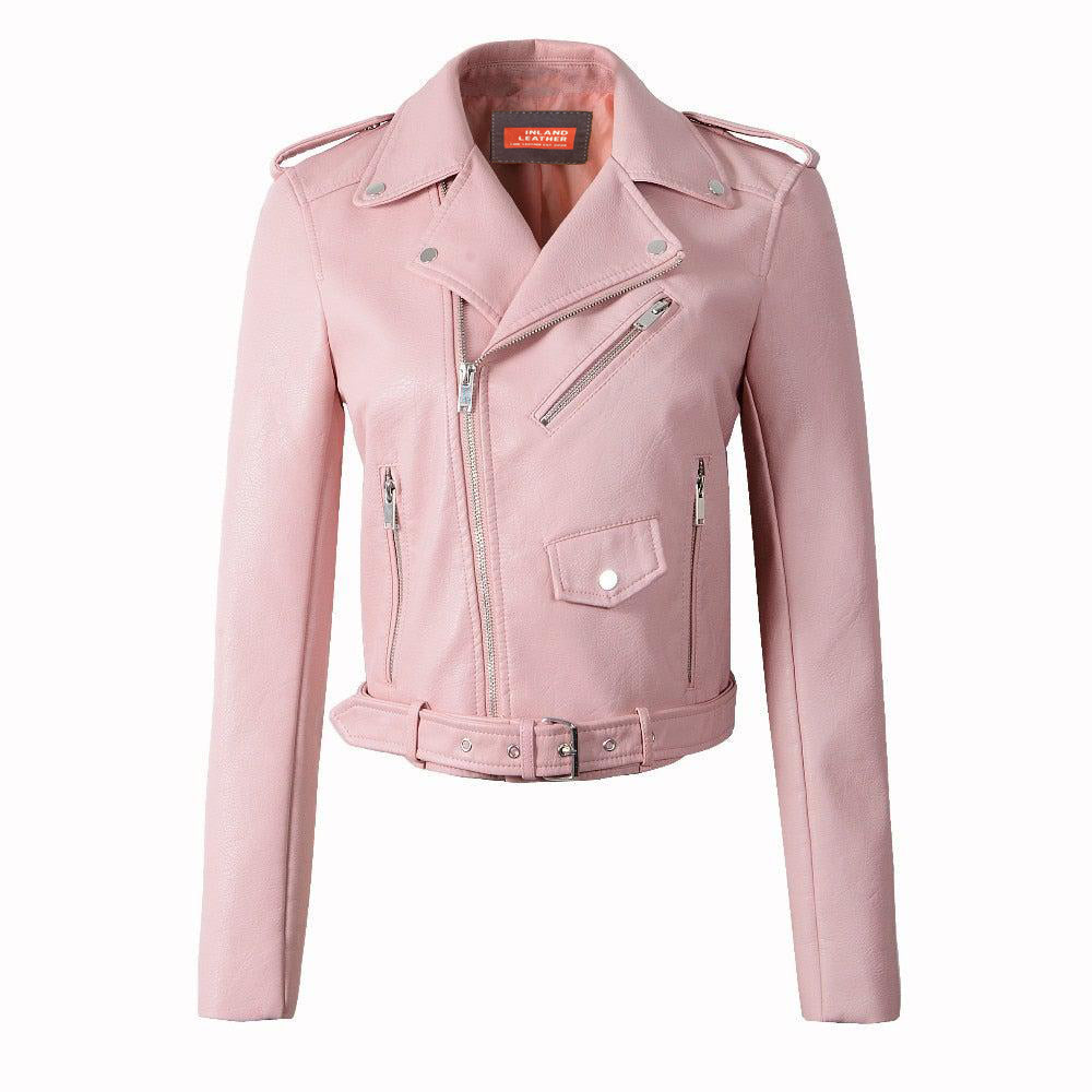 Women's Motorcycle Genuine Leather Jacket
