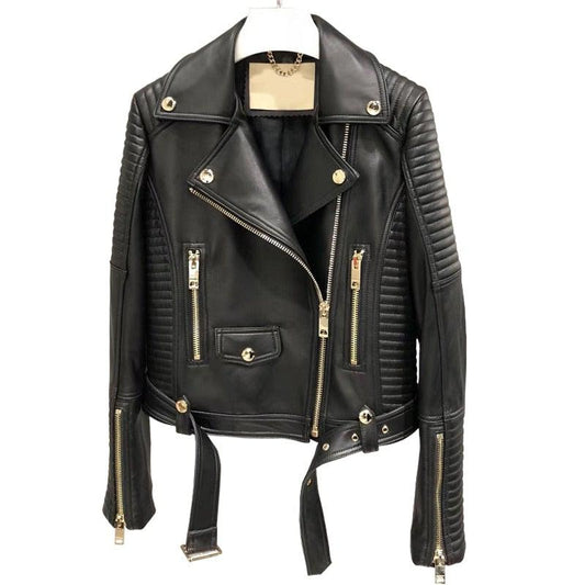 Luxury Genuine Leather Jacket Women